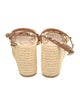 Valentino Rockstud Accents Straw Espadrilles