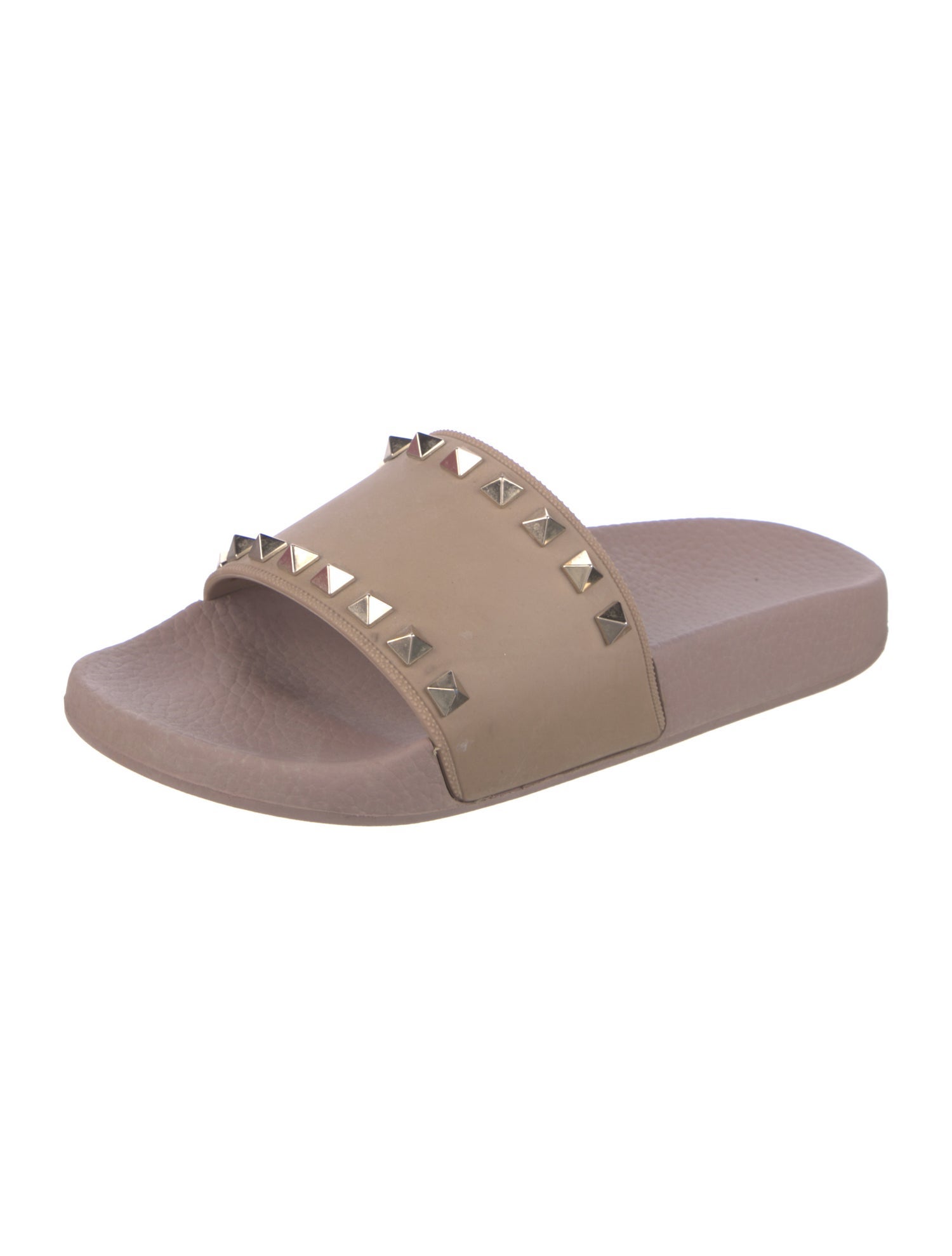 Valentino Rockstud Accents Rubber Slides