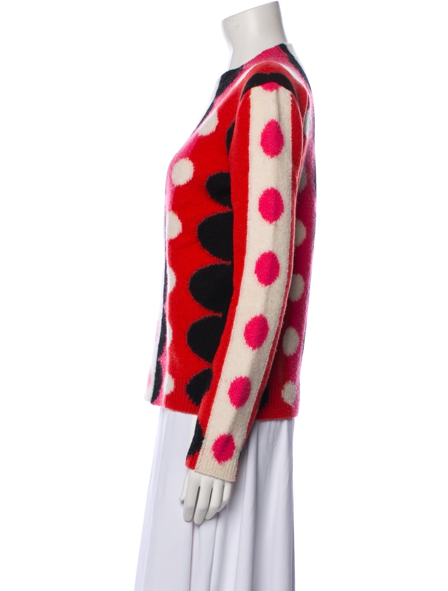 Valentino Virgin Wool Polka Dot Print Sweater