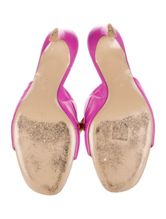 Valentino Quilted Pattern Leather Slides