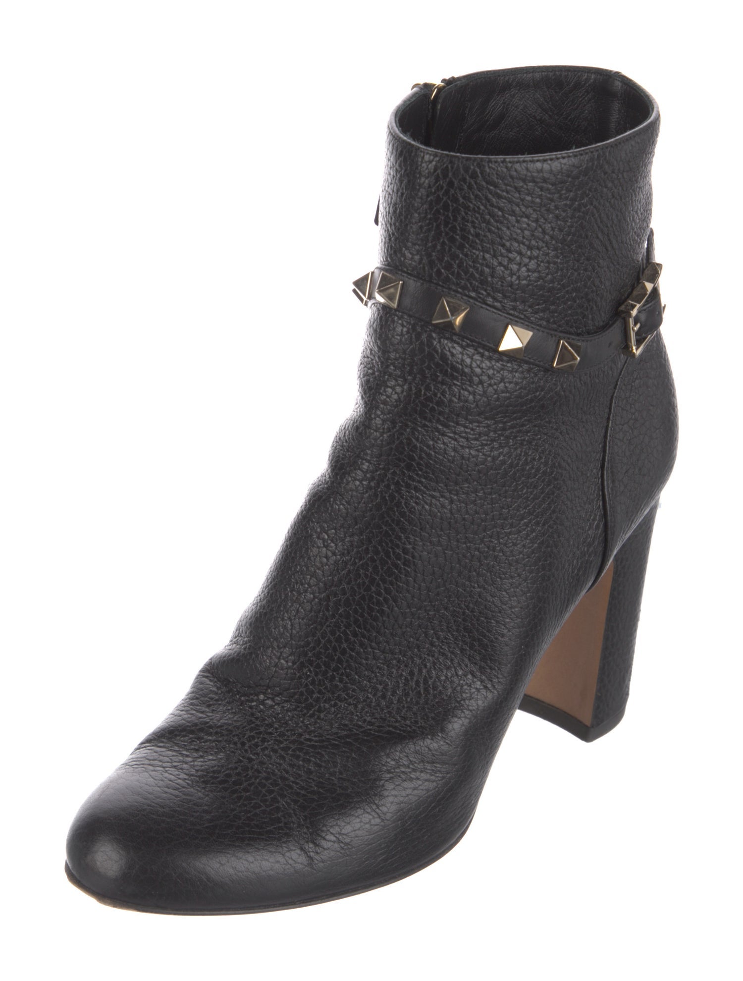 Valentino Rockstud Accents Leather Boots