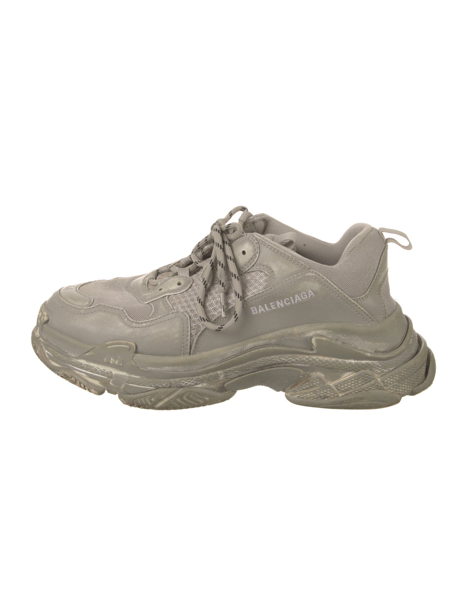 Balenciaga Leather Distressed Accents Sneakers