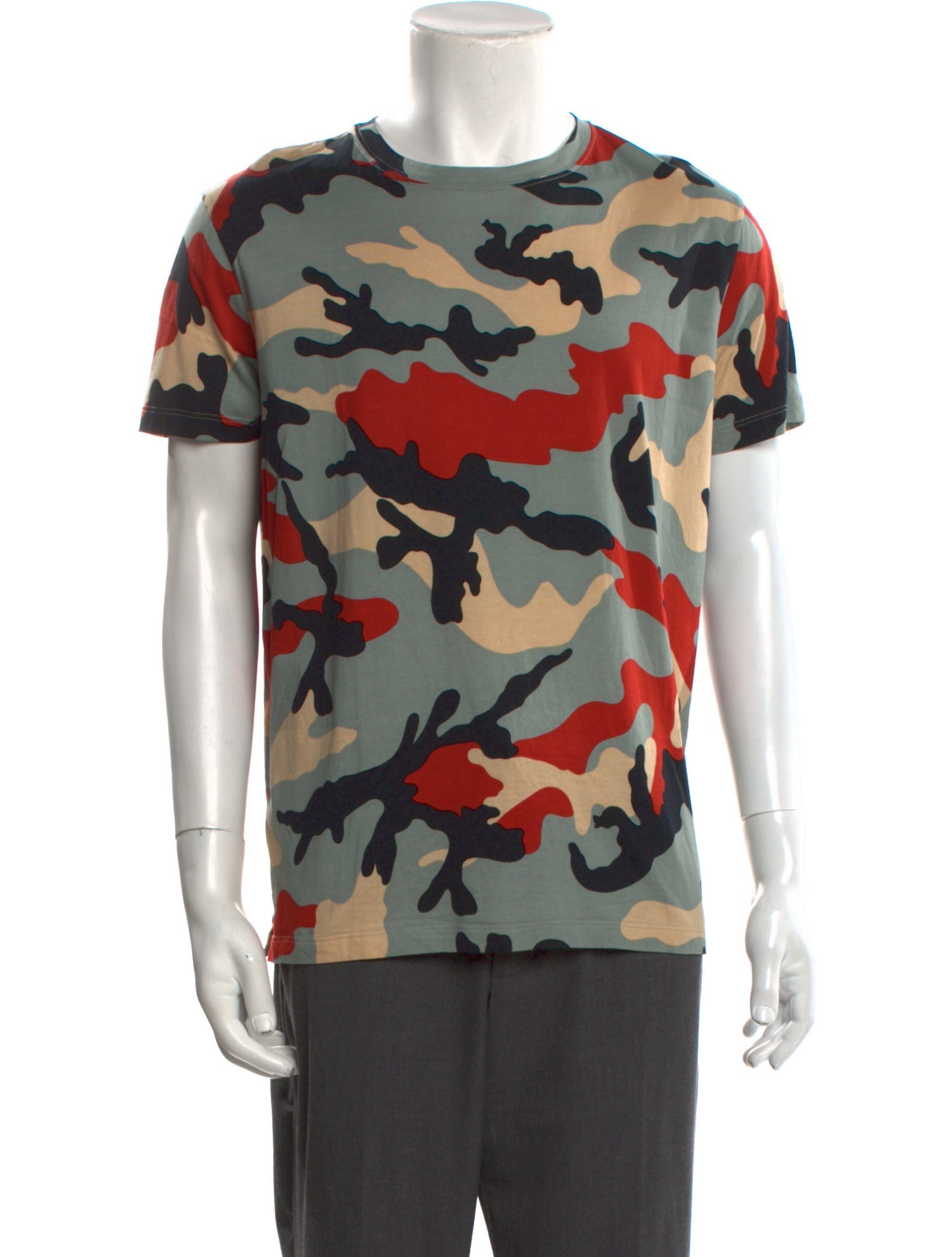 Valentino Rockstud Accents Camouflage Print T-Shirt w/ Tags
