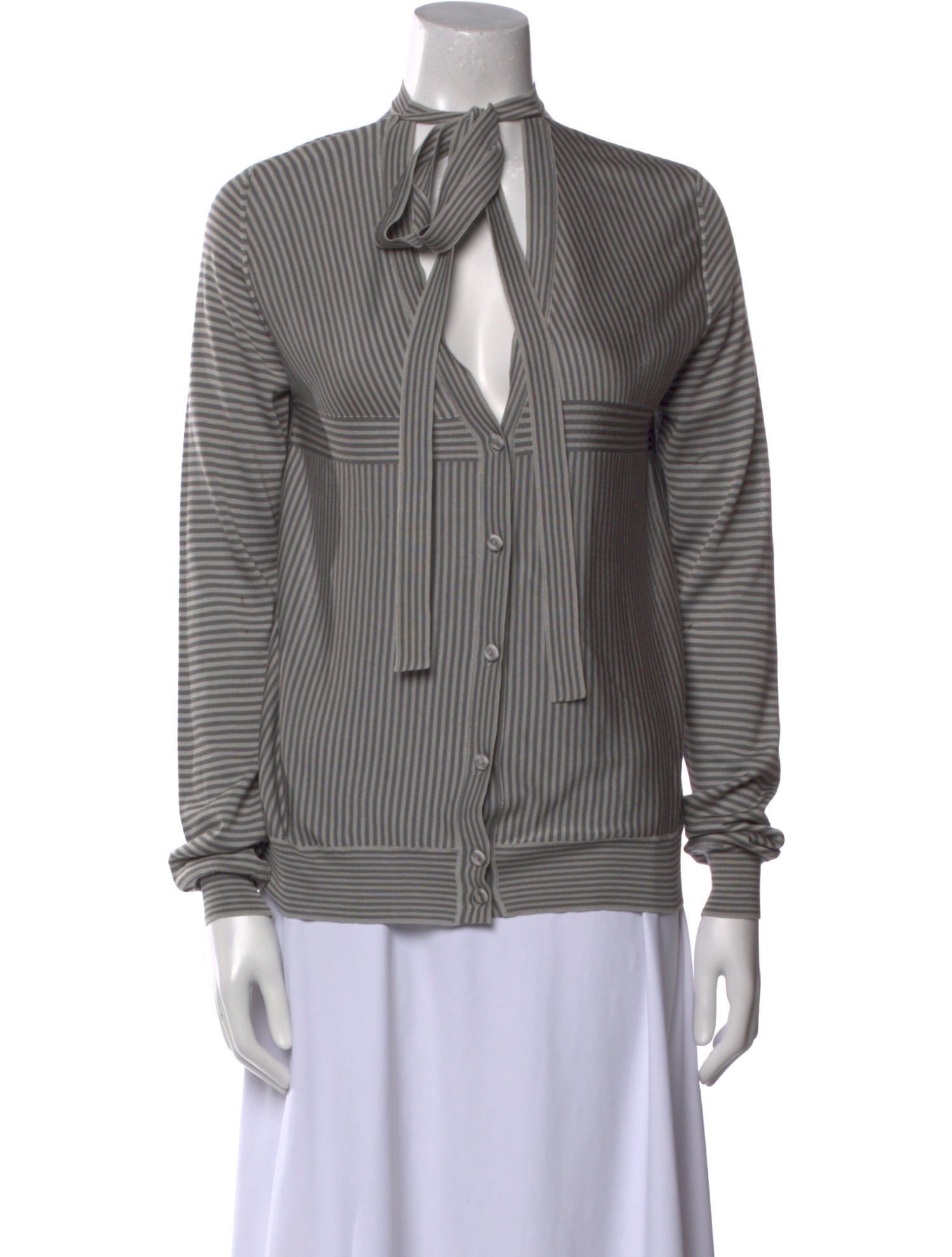 Valentino Silk Tie Neck Top