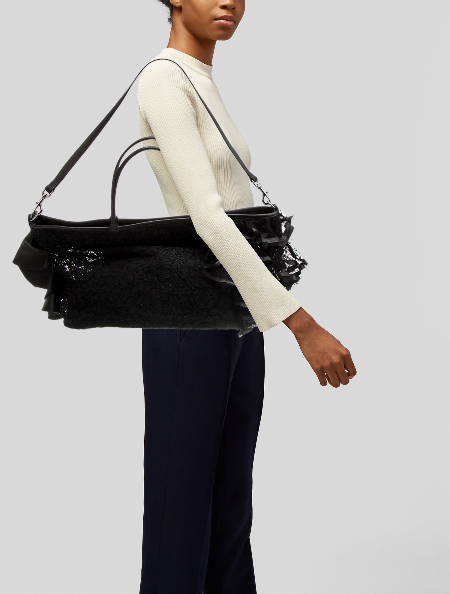 Valentino Lace Weekender Bag