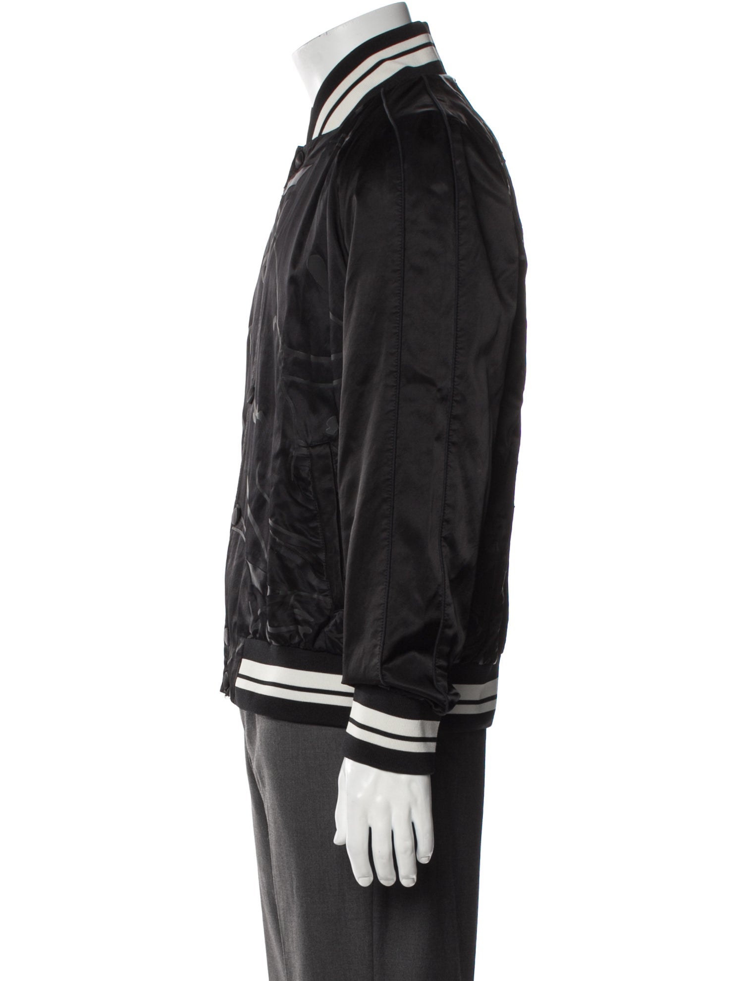 Valentino Striped Bomber Jacket