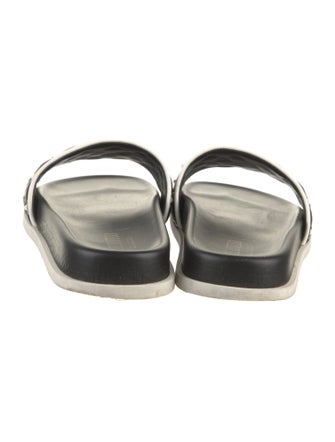 Valentino Quilted Pattern Leather Slides