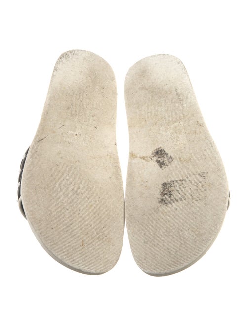 Valentino Quilted Pattern Leather Slides