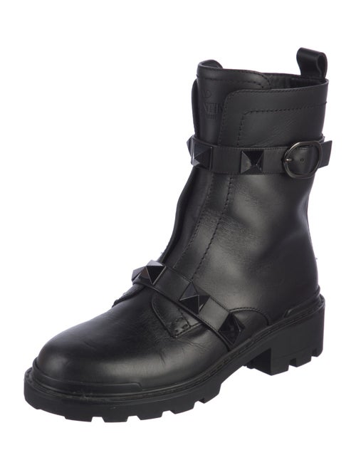 Valentino Rockstud Accents Leather Boots