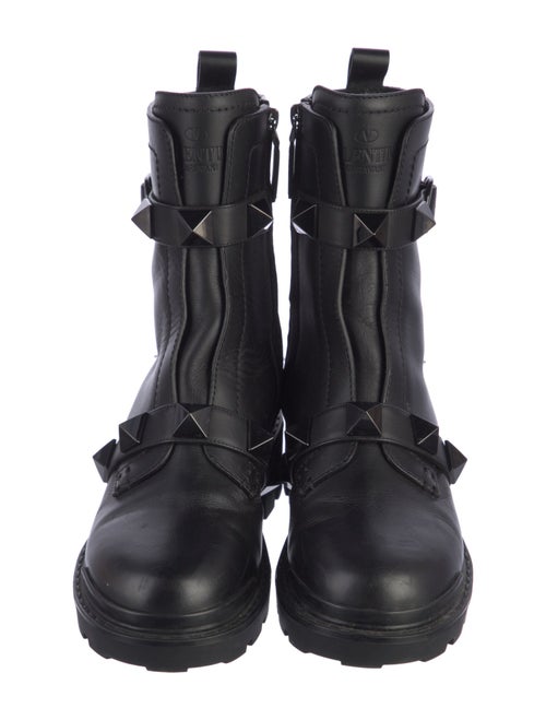 Valentino Rockstud Accents Leather Boots