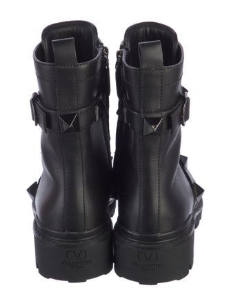 Valentino Rockstud Accents Leather Boots