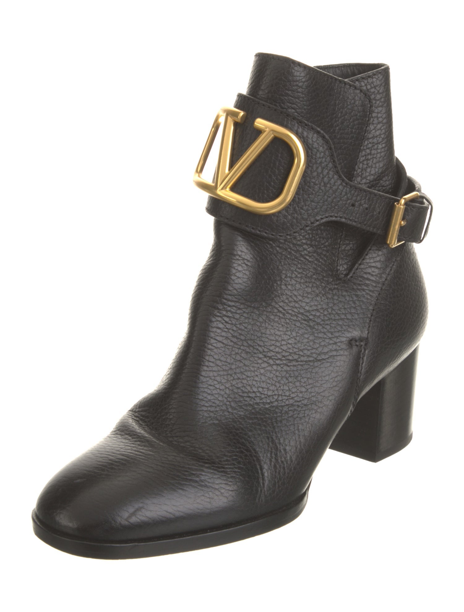 Valentino Leather Studded Accents Boots