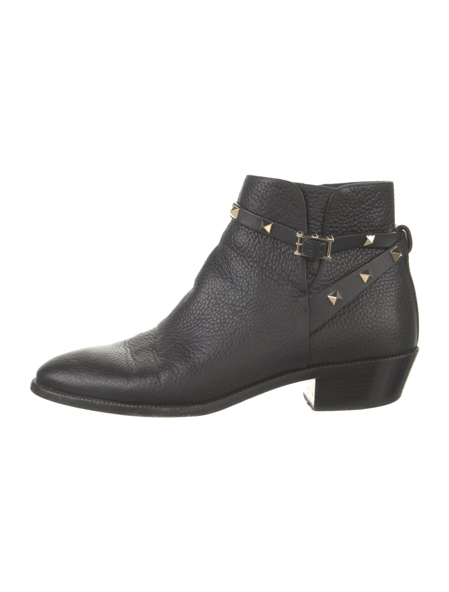 Valentino Rockstud Accents Leather Boots