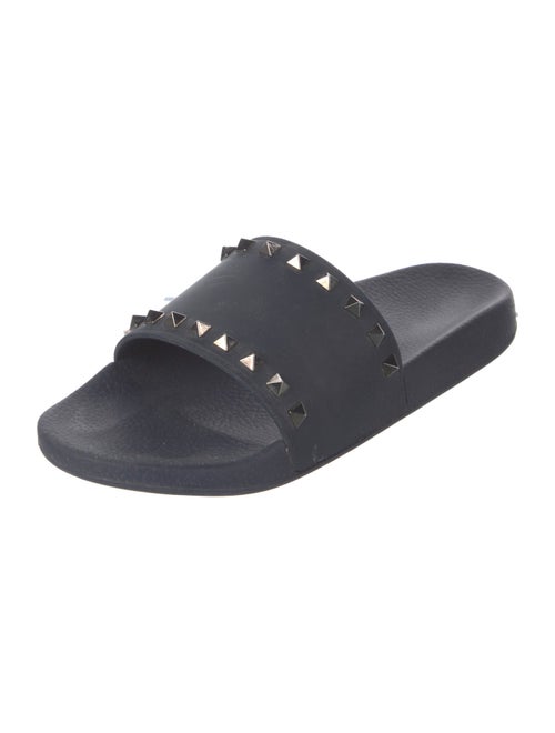 Valentino Rockstud Accents Rubber Slides