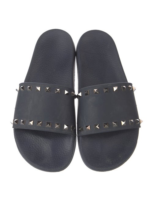 Valentino Rockstud Accents Rubber Slides