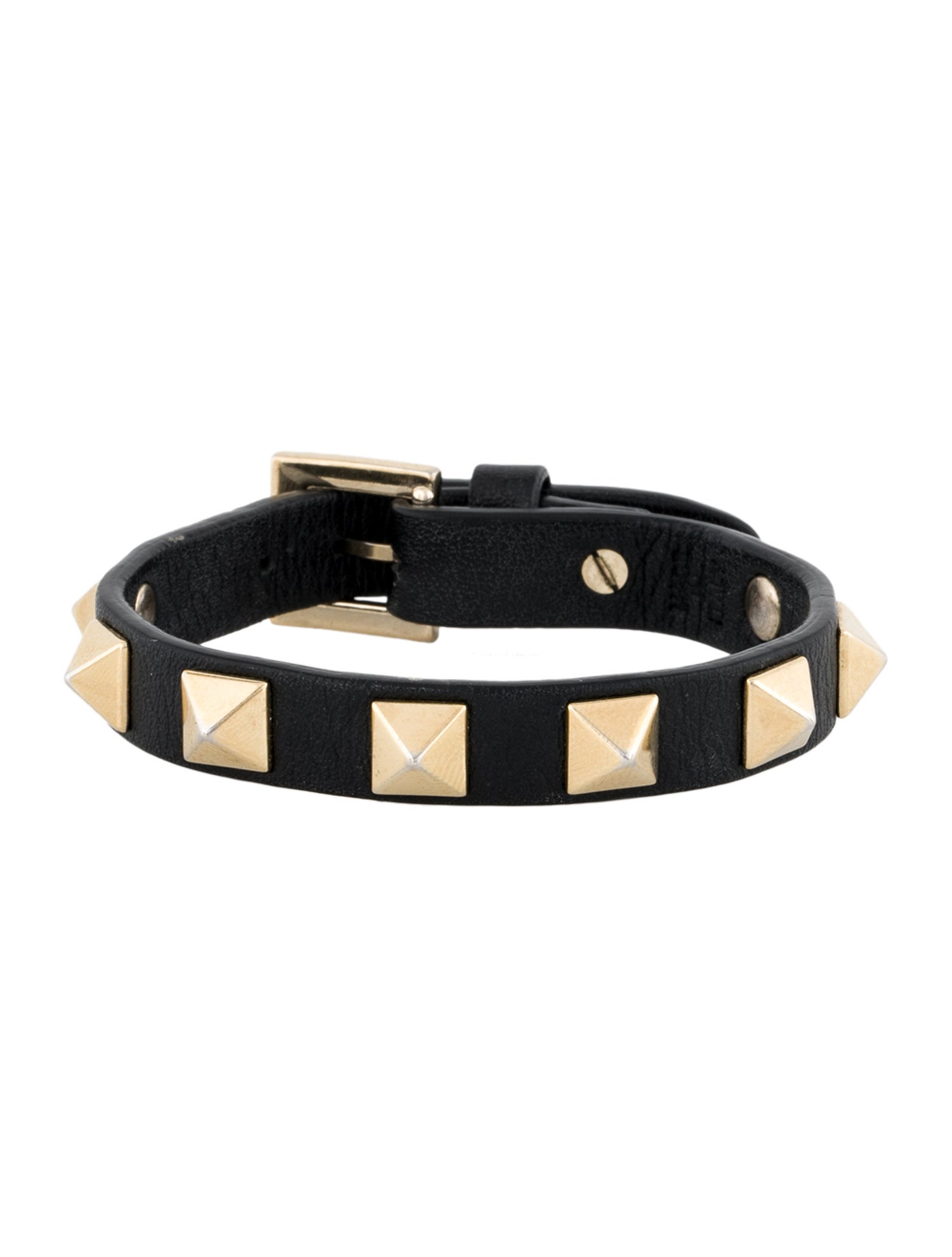 Valentino Leather Rockstud Wrap Bracelet