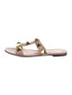 Valentino Rockstud Accents Leather Slides