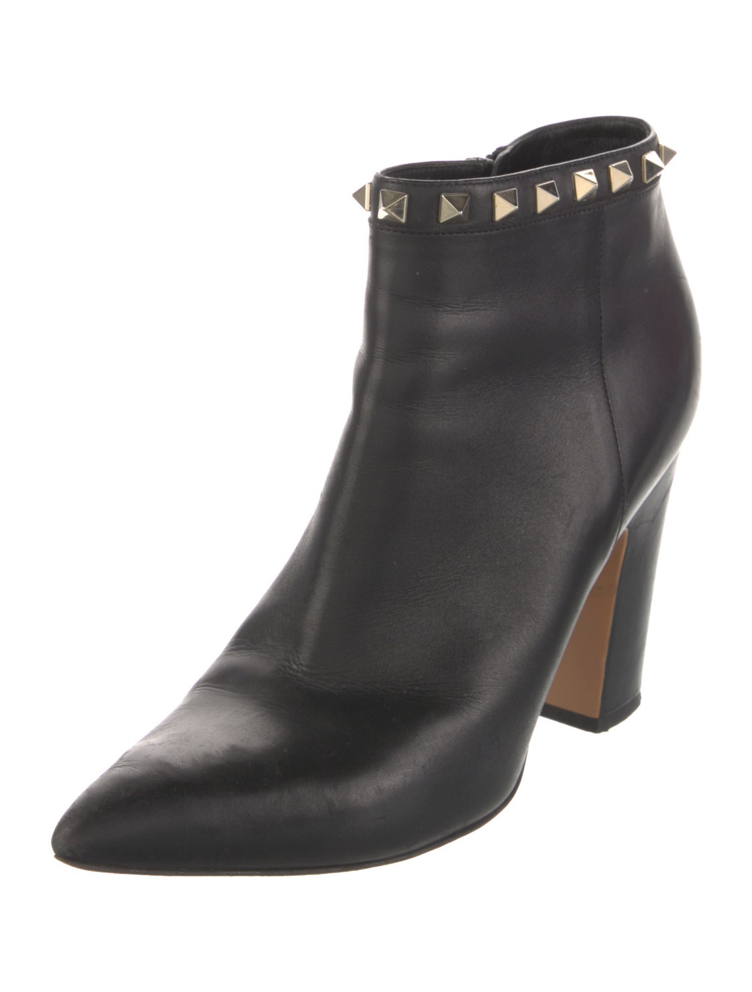 Valentino Rockstud Accents Leather Boots