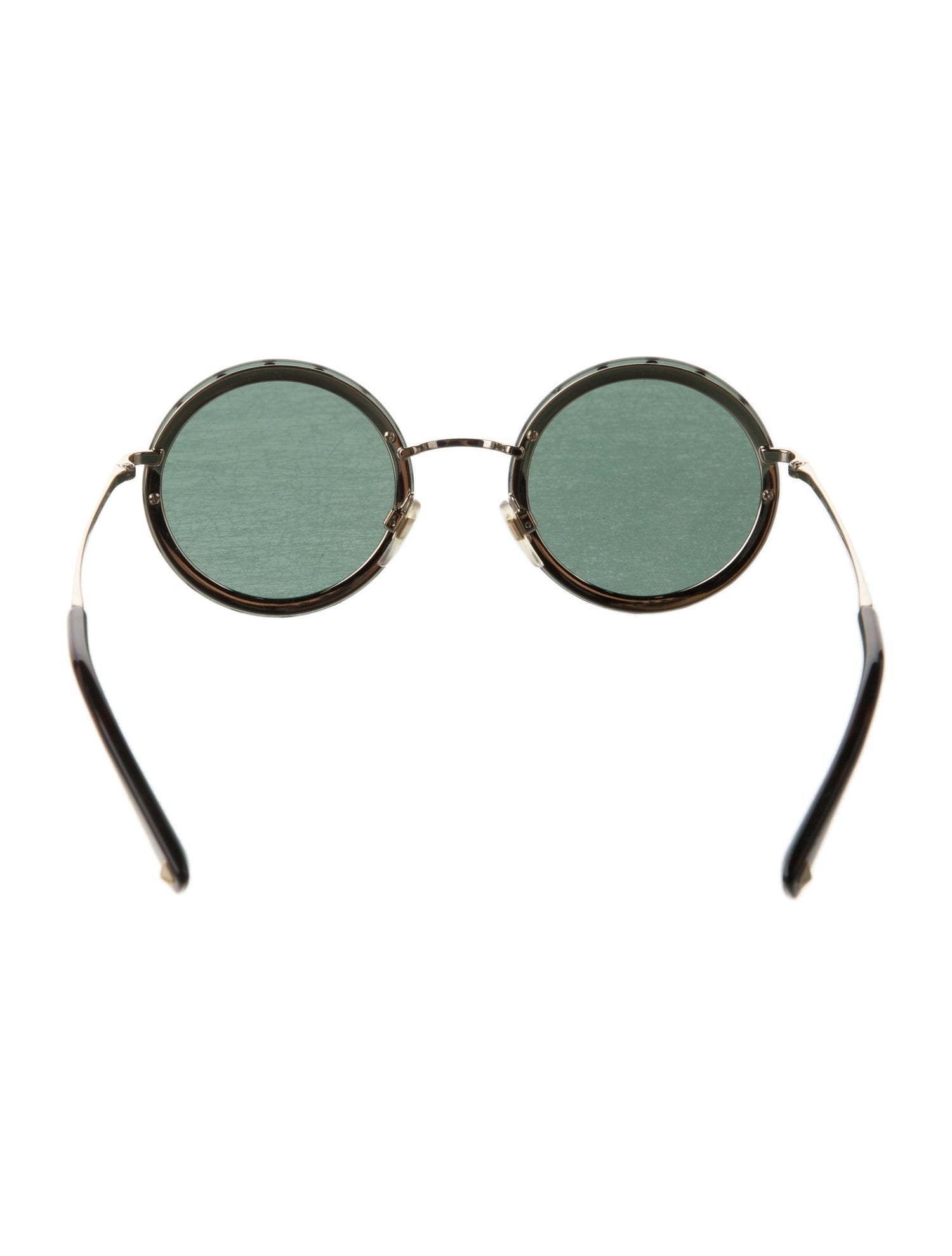 Valentino Rockstud Accents Round Sunglasses