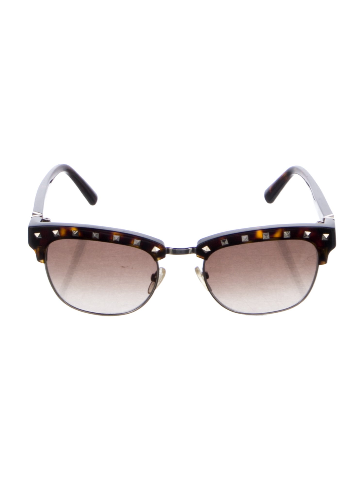 Valentino Rockstud Accents Wayfarer Sunglasses