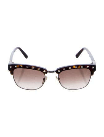 Valentino Rockstud Accents Wayfarer Sunglasses