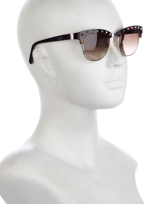 Valentino Rockstud Accents Wayfarer Sunglasses