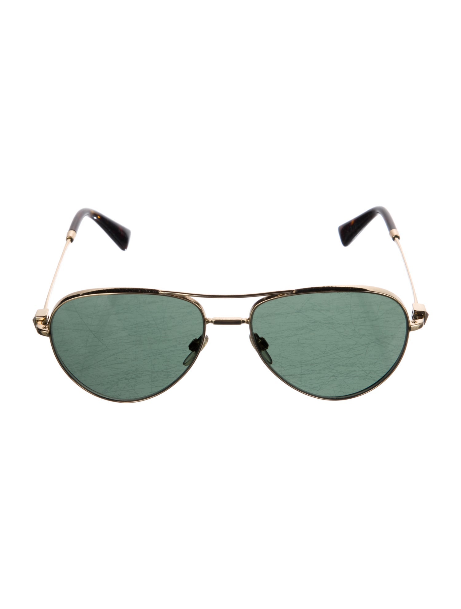 Valentino Rockstud Accents Aviator Sunglasses