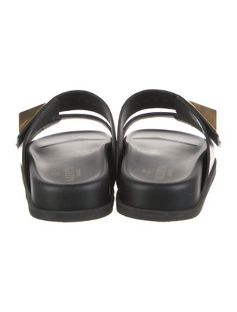 Valentino Leather Studded Accents Slides