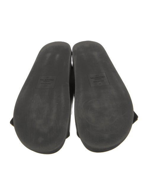 Valentino Leather Studded Accents Slides