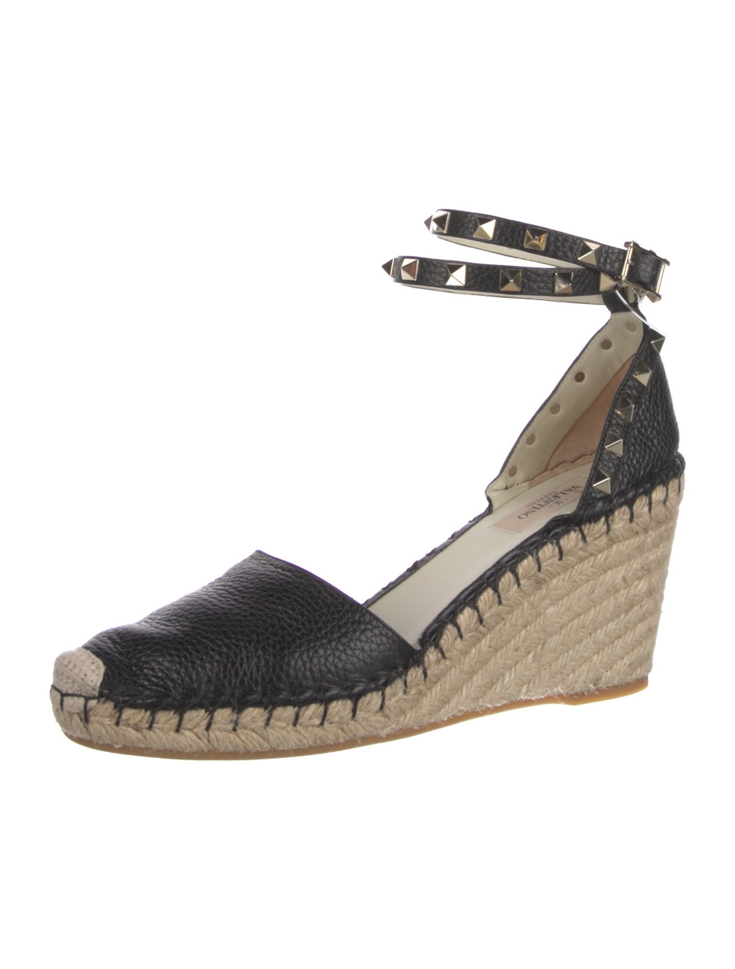 Valentino Rockstud Accents Leather D'Orsay Pumps