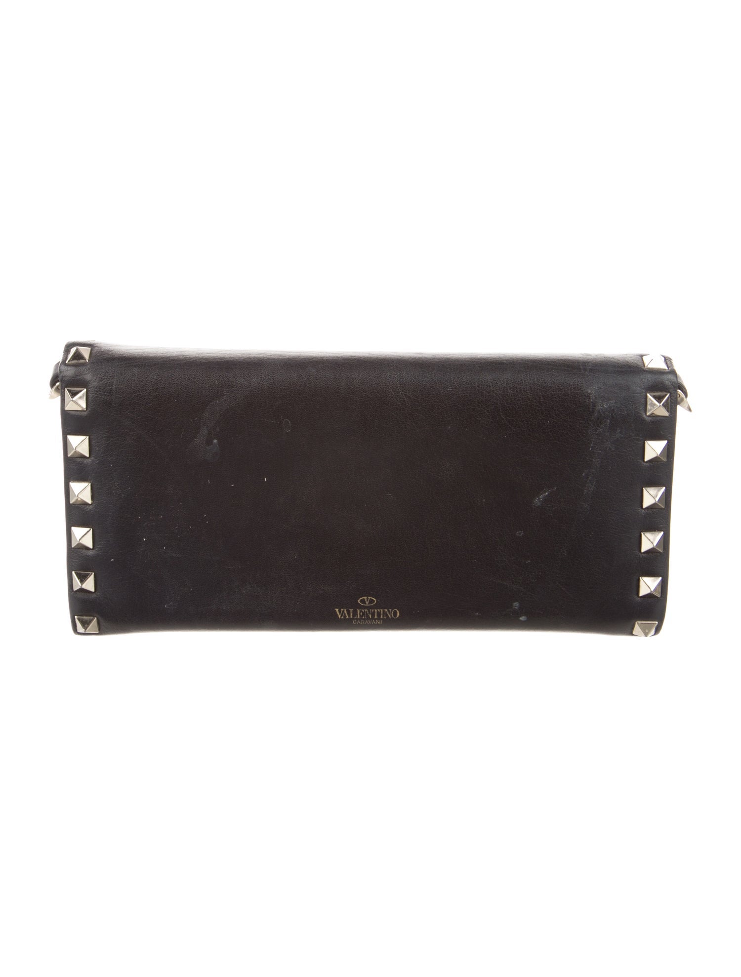 Valentino Rockstud Accents Leather Wallet