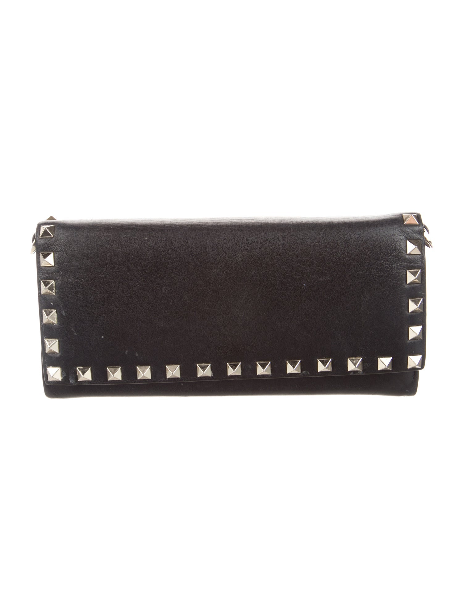 Valentino Rockstud Accents Leather Wallet