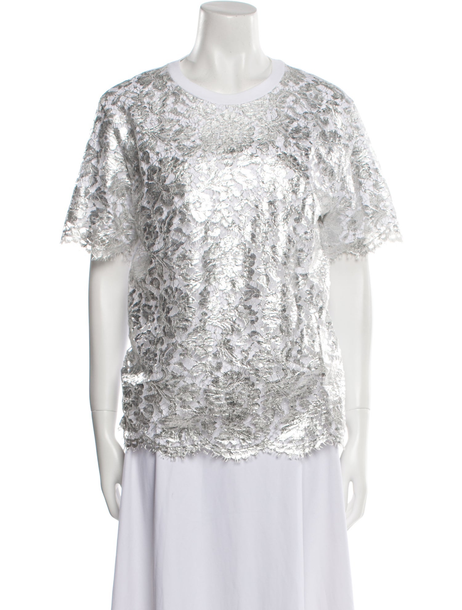 Valentino Lace Lace Pattern T-Shirt