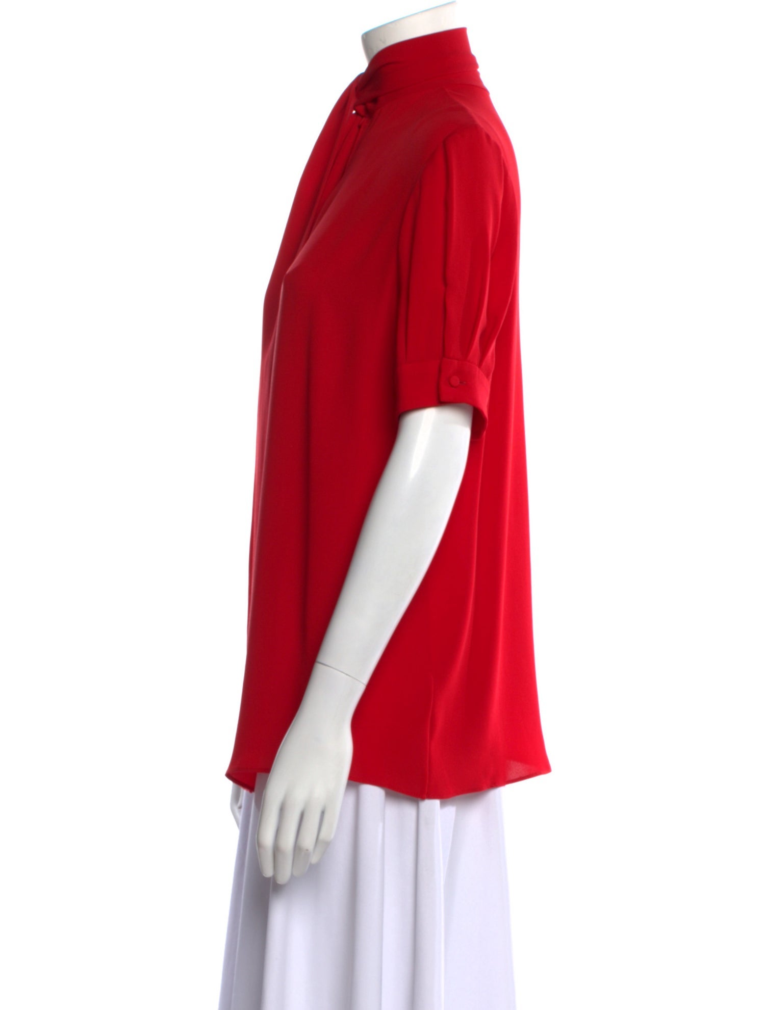 Valentino Silk Mock Neck Top w/ Tags