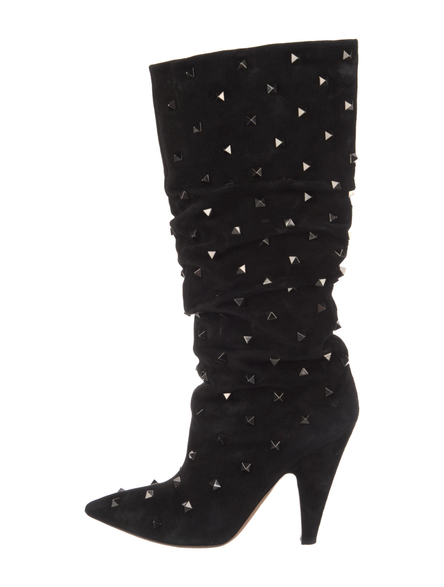 Valentino Rockstud Accents Suede Boots