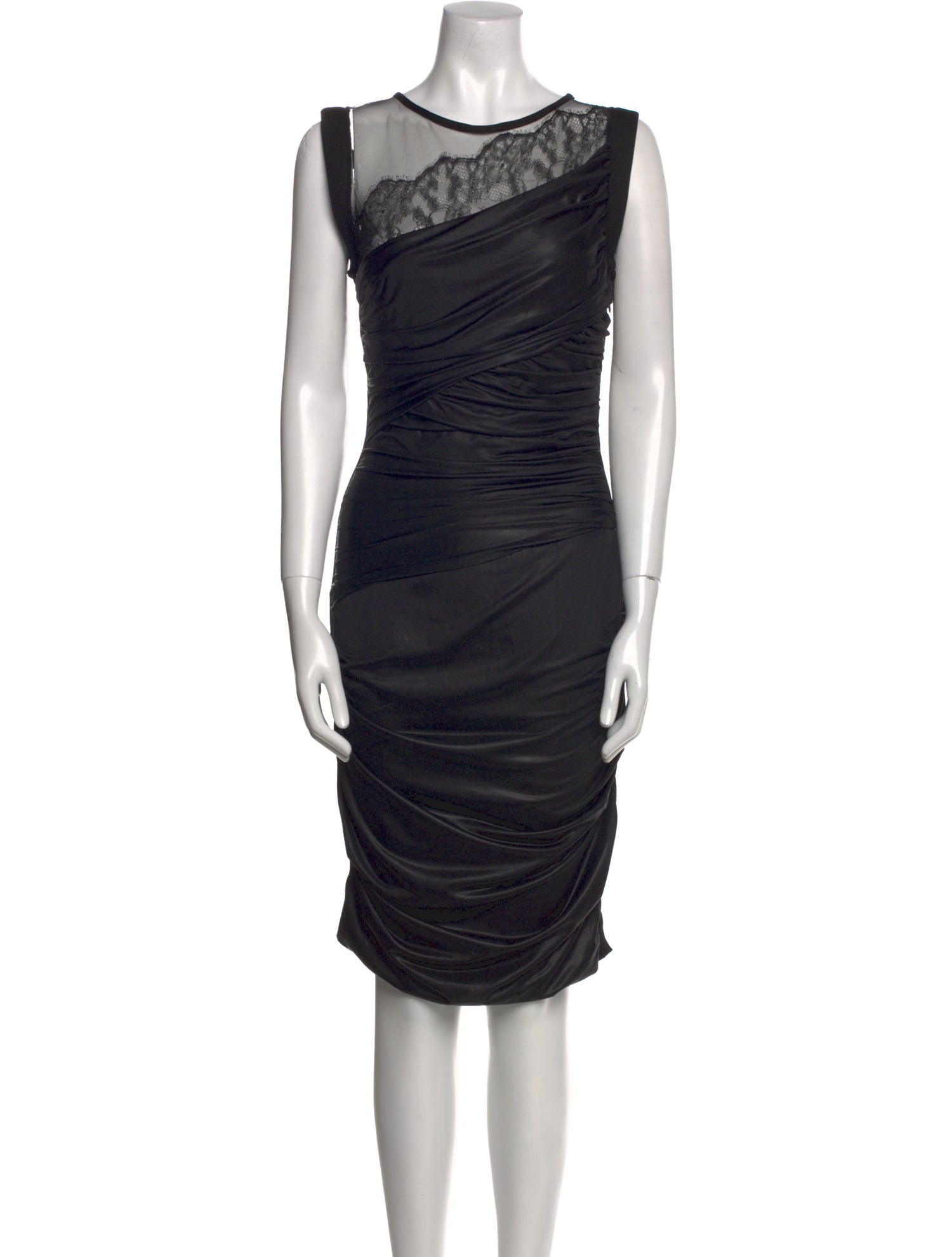 Valentino Scoop Neck Knee-Length Dress