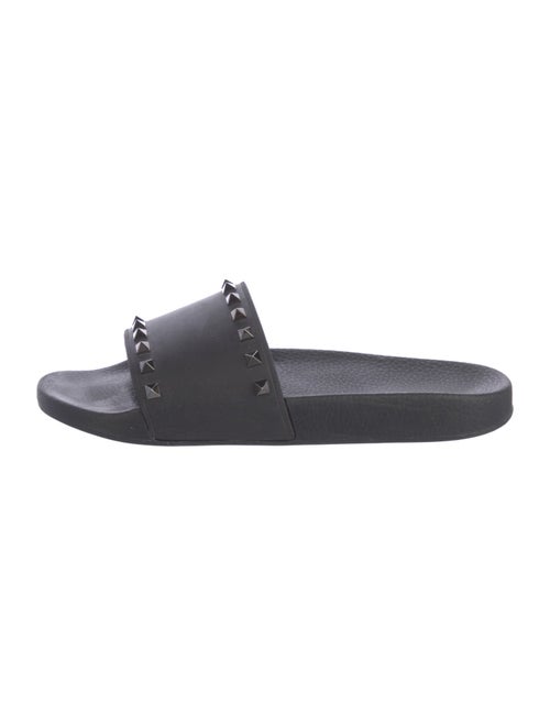 Valentino Rockstud Accents Rubber Slides