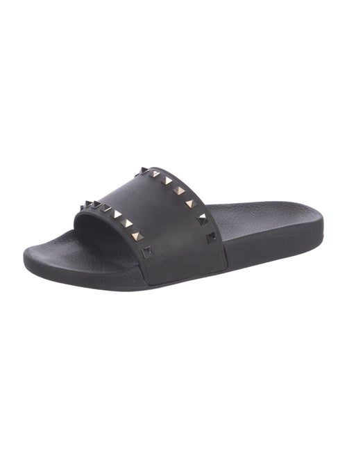 Valentino Rockstud Accents Rubber Slides