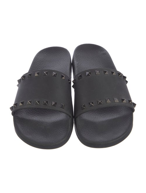 Valentino Rockstud Accents Rubber Slides