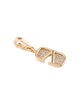 Valentino Signature V Logo Crystal Charm Pendnat