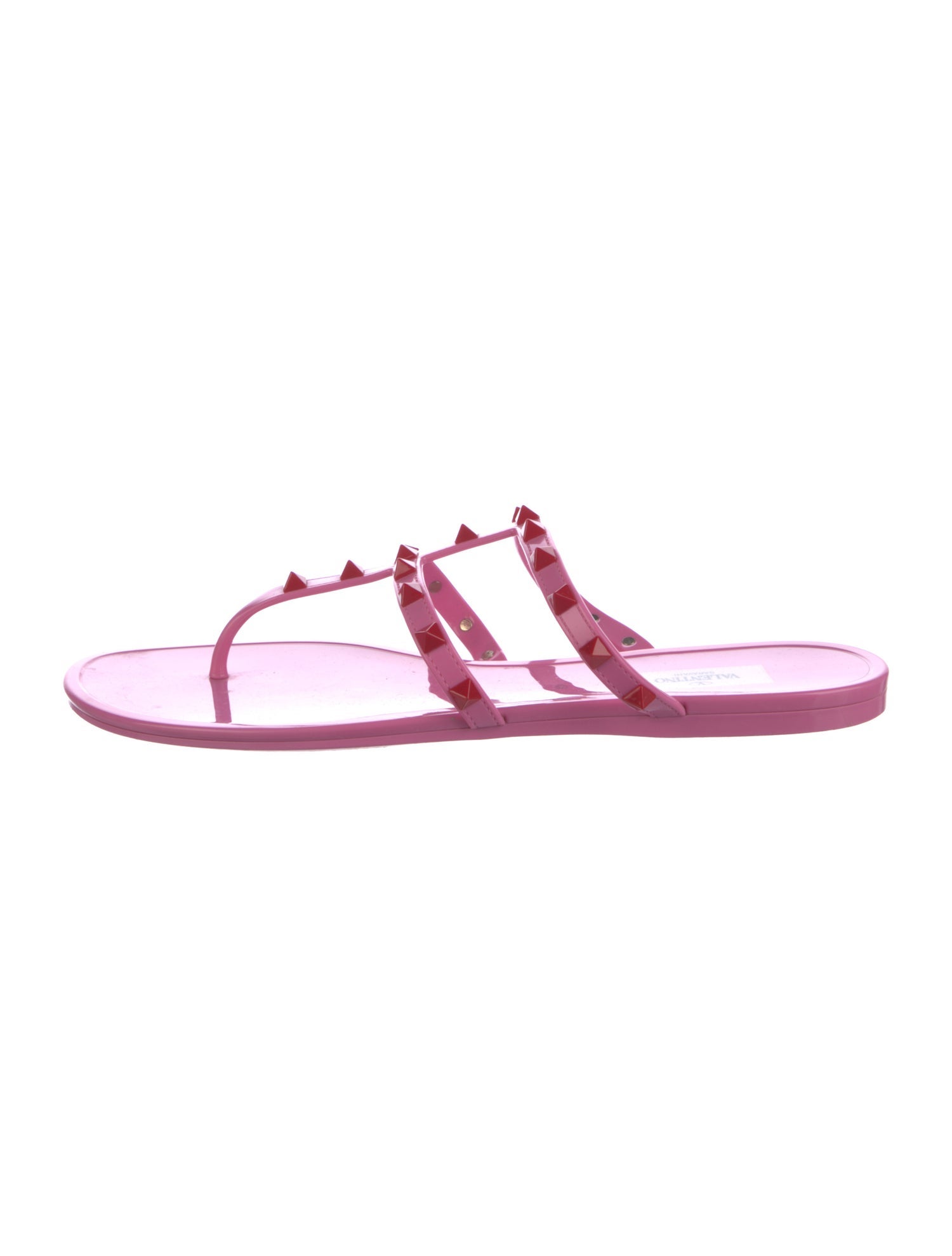 Valentino Rockstud Accents Rubber Flip Flops