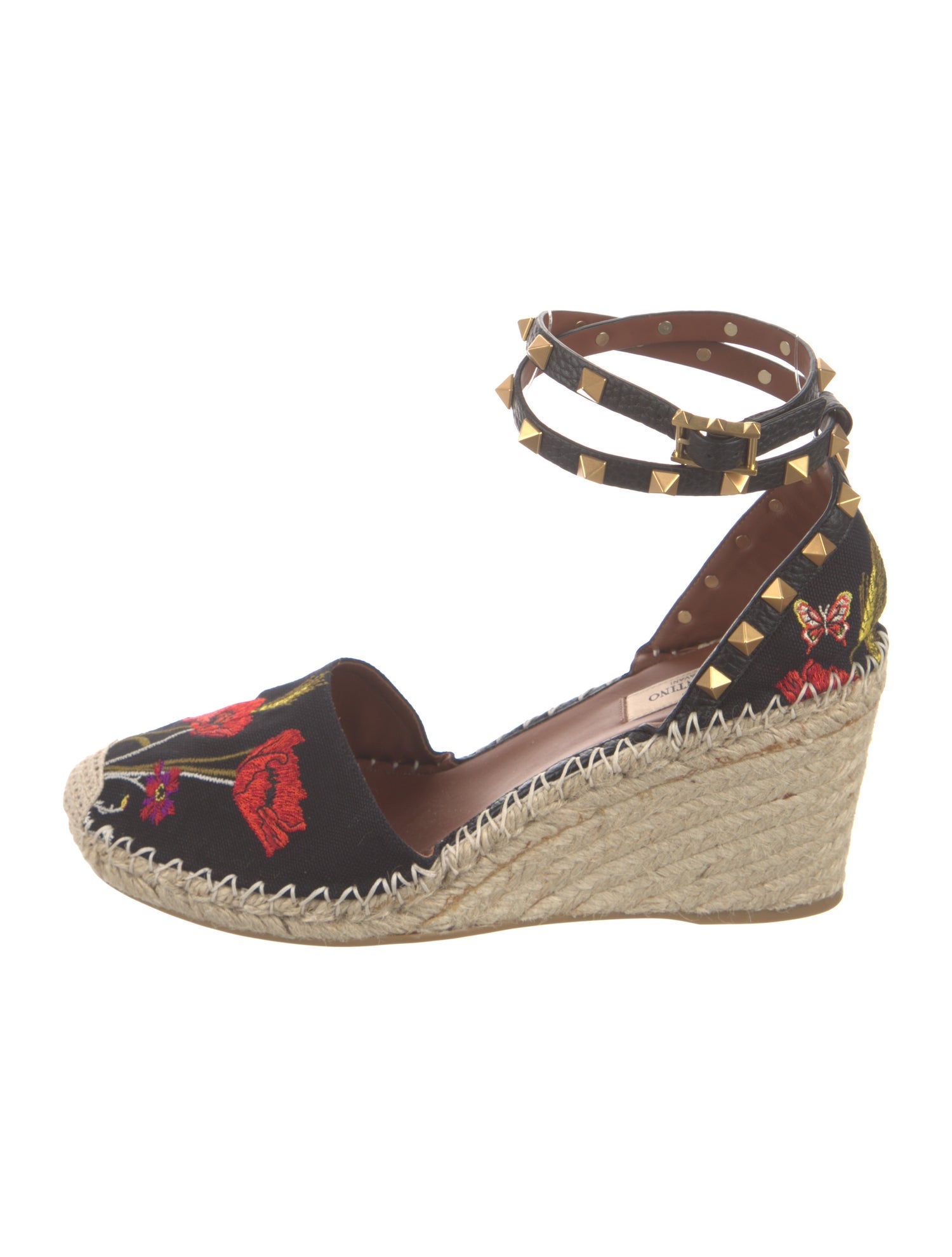 Valentino Rockstud Accents Leather Pumps