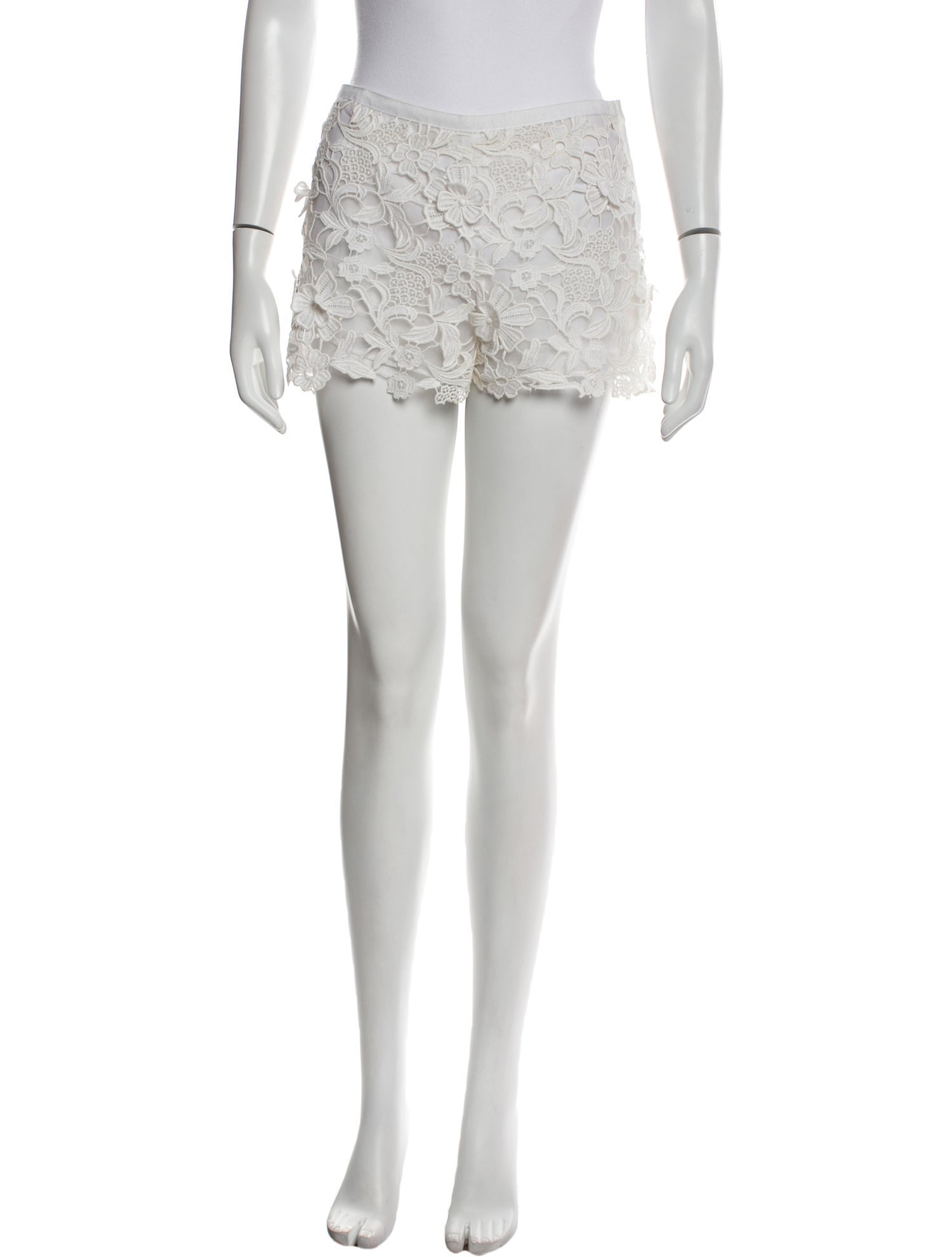 Valentino Lace Pattern Mini Shorts