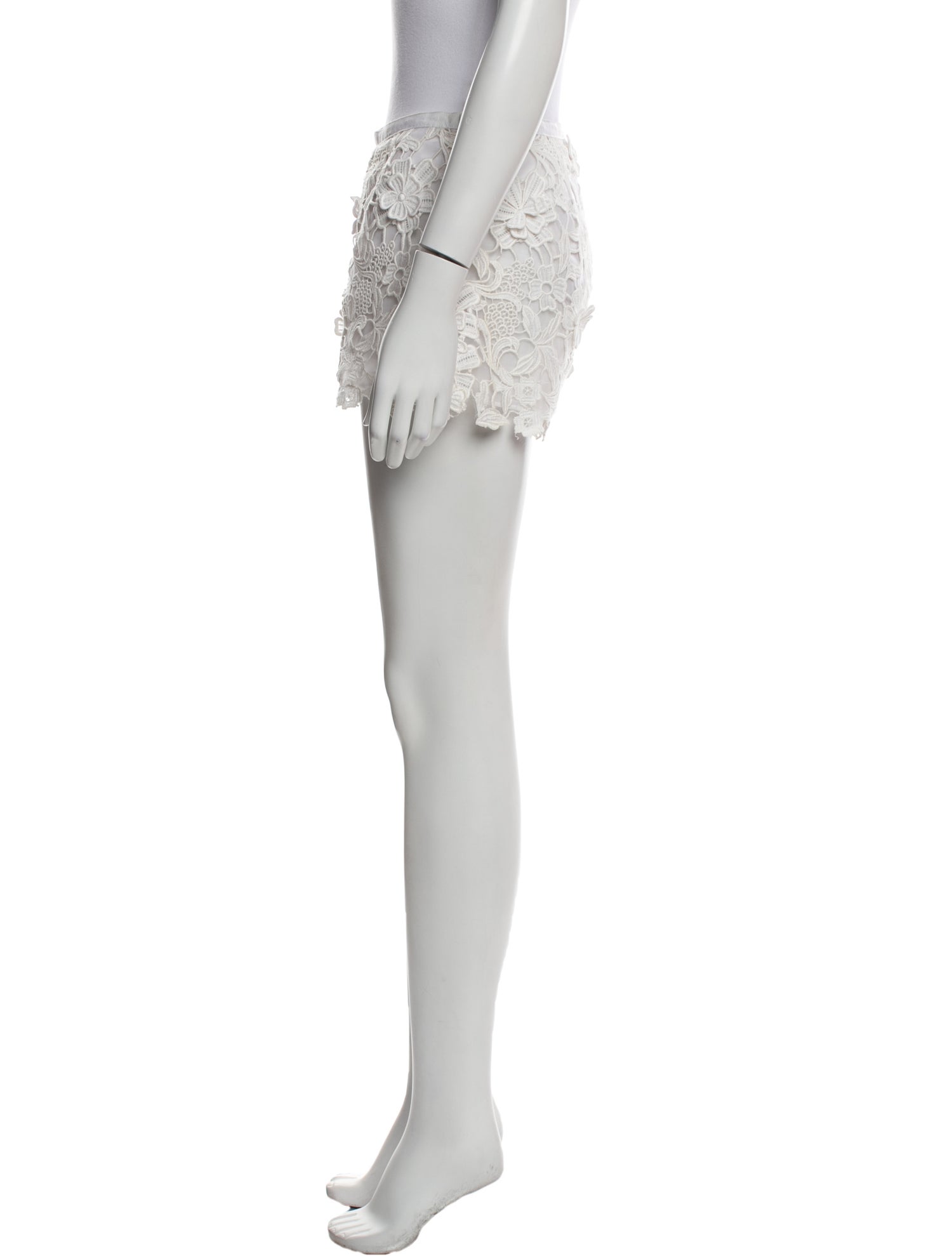 Valentino Lace Pattern Mini Shorts