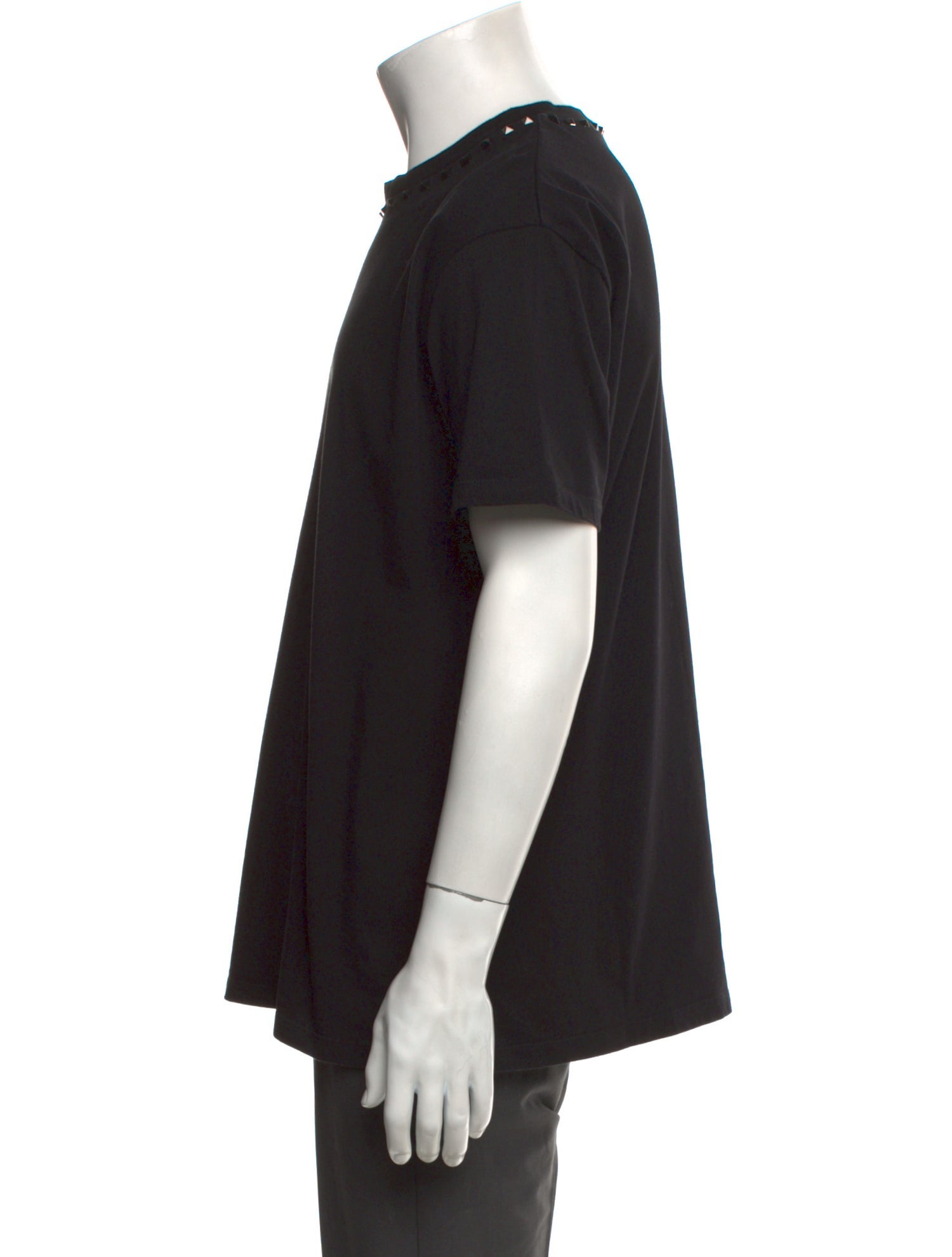 Valentino Rockstud Accents Crew Neck T-Shirt