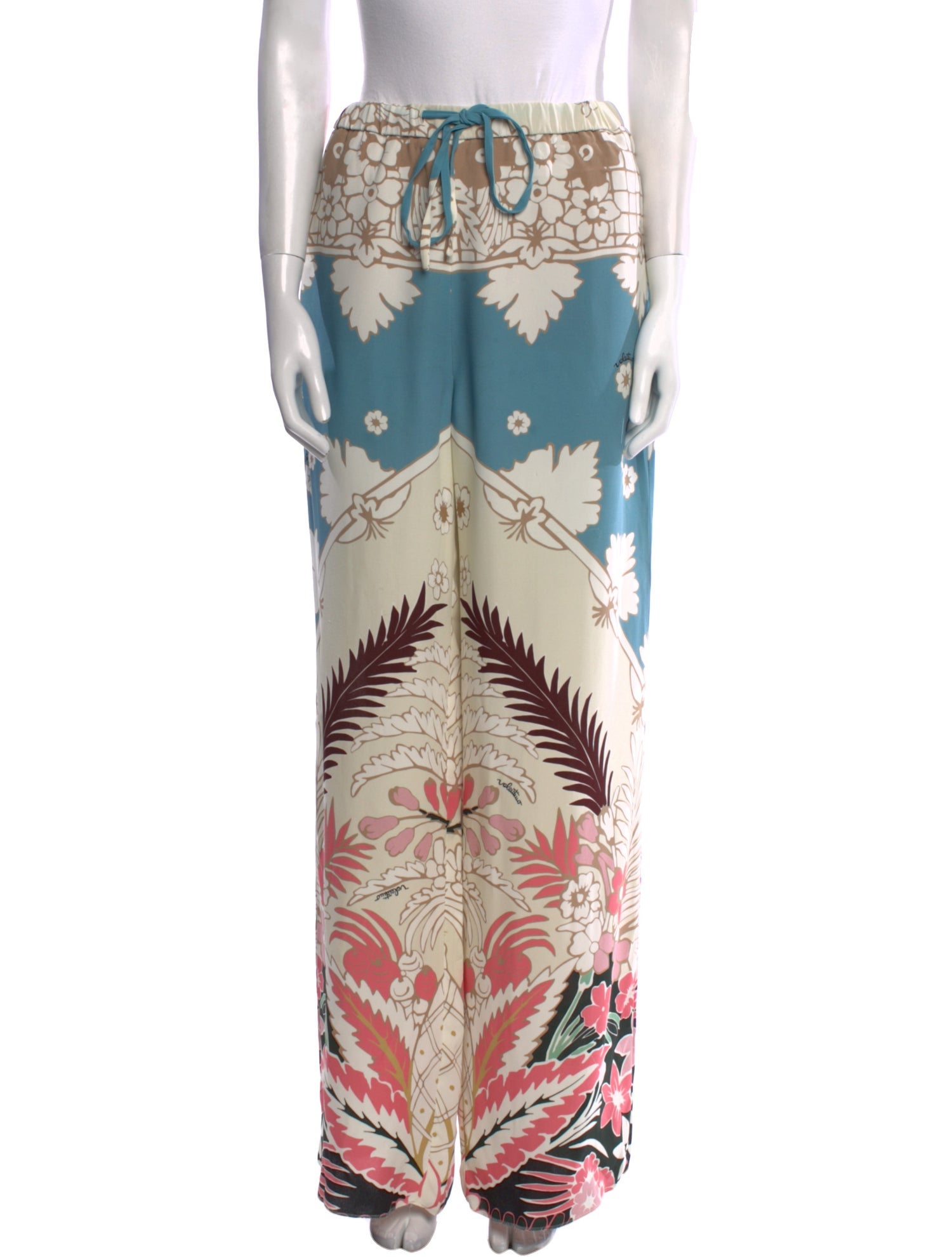 Valentino Silk Wide Leg Pants