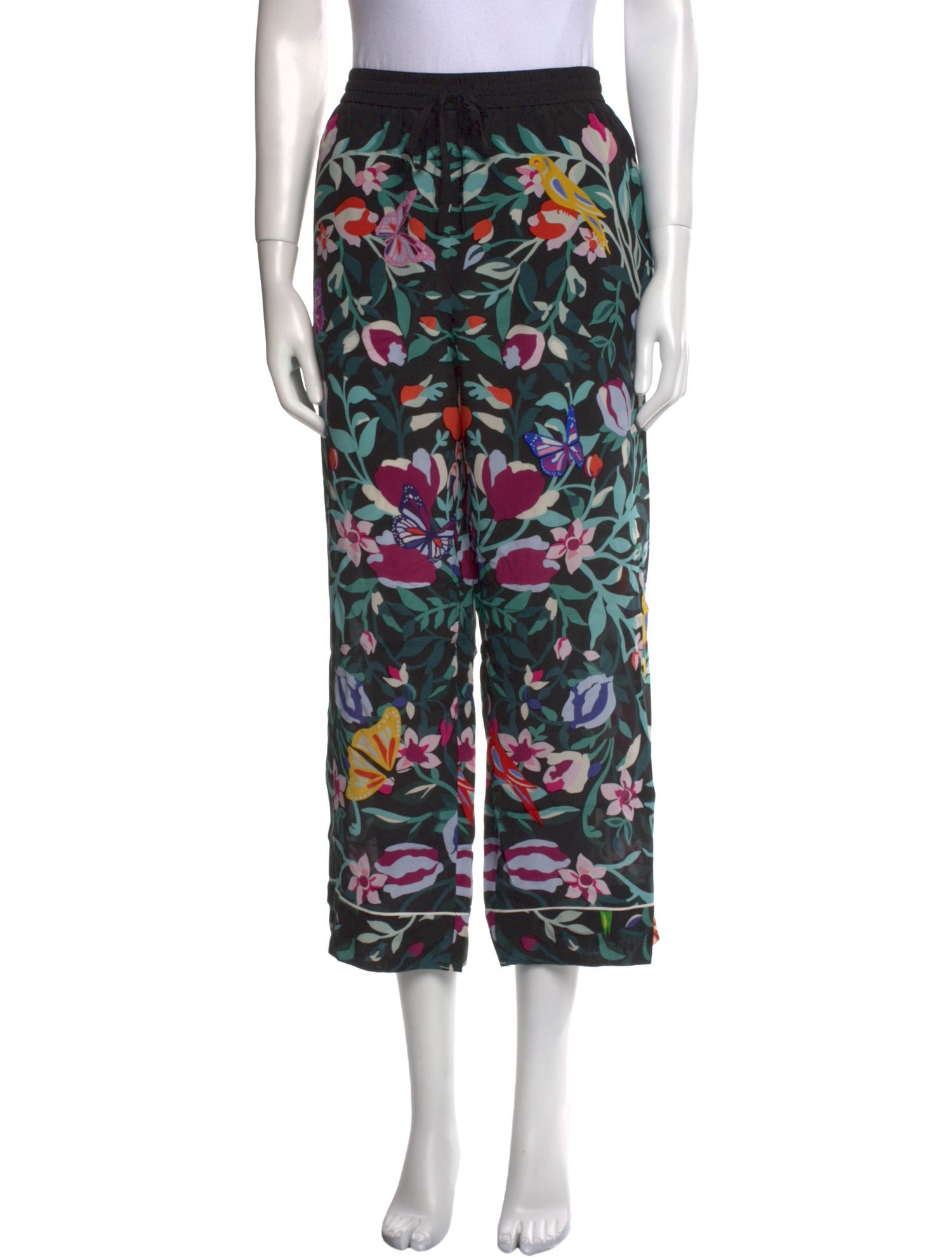 Valentino Silk Wide Leg Pants