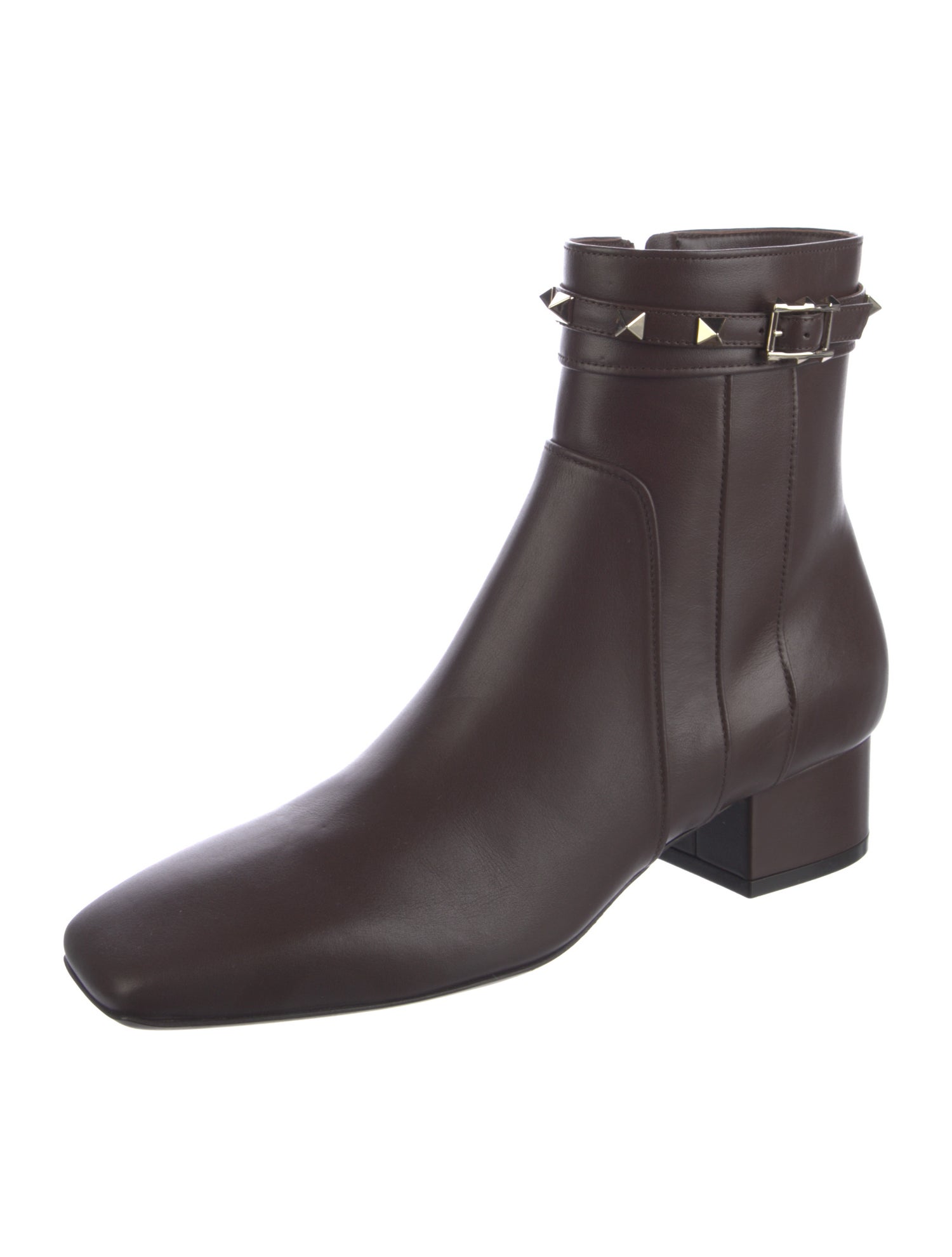 Valentino Rockstud Accents Leather Chelsea Boots