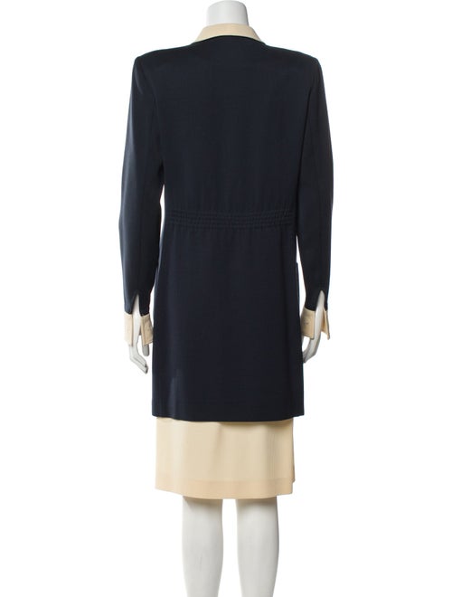 Valentino Wool Colorblock Pattern Skirt Suit