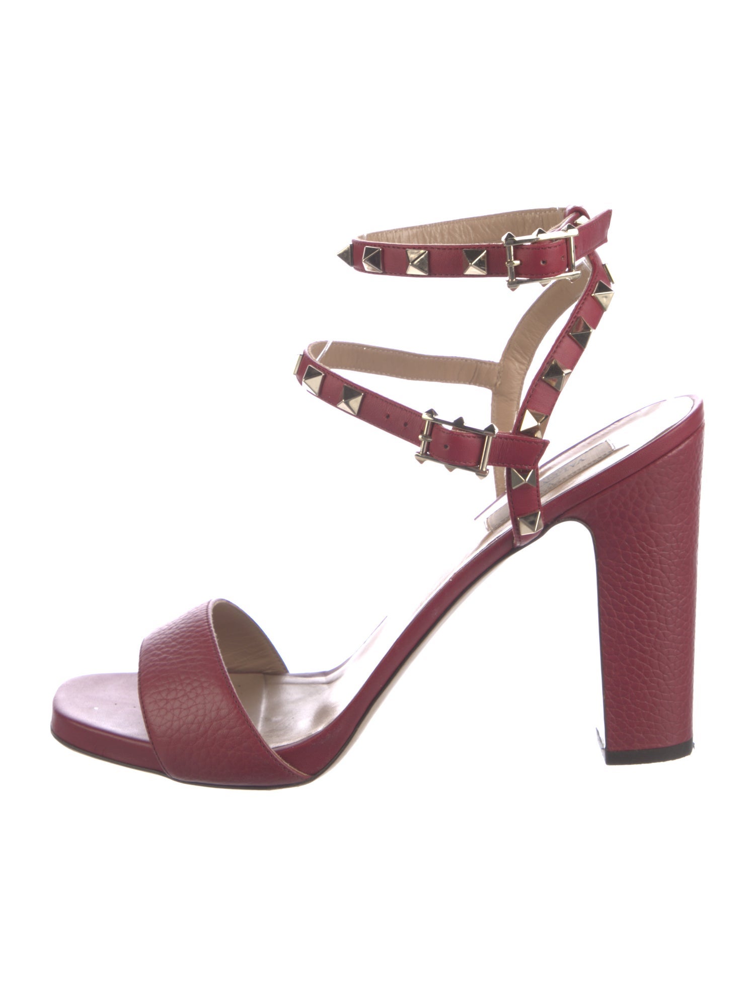 Valentino Rockstud Accents Leather Sandals